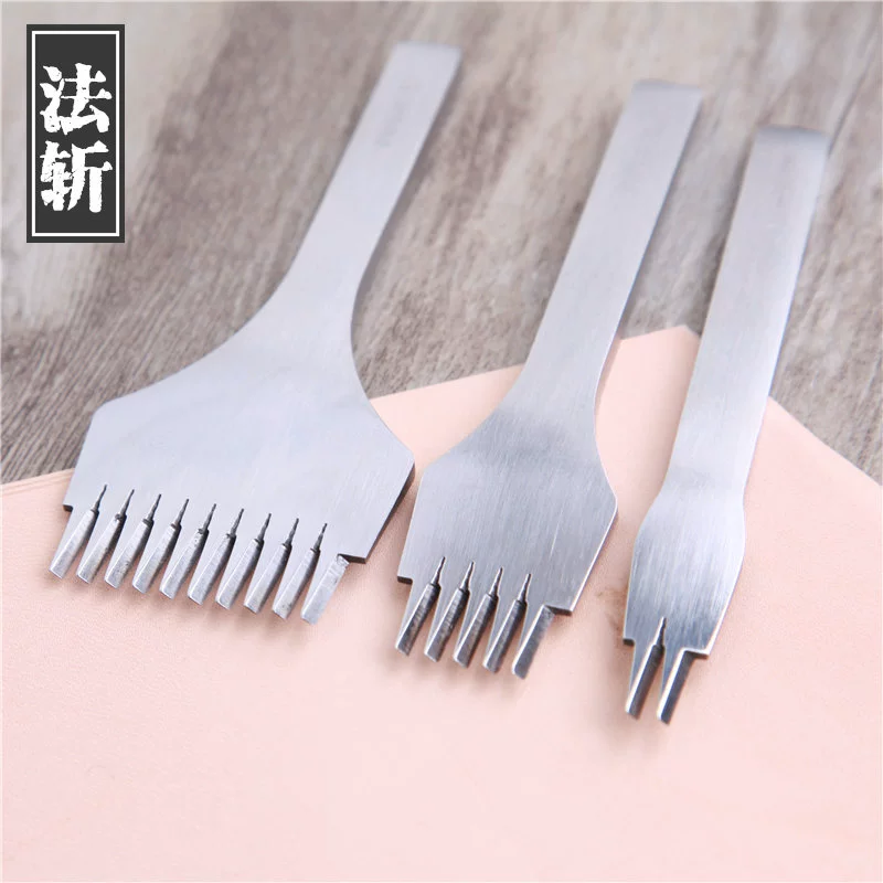 Handmade da Công cụ đục lỗ DIY phương pháp cắt xiên cắt phẳng Châu Âu cắt thép trắng 3.0 3.38 3.85 khoảng cách - Công cụ & vật liệu may DIY