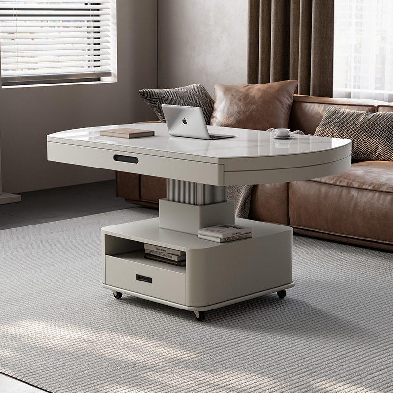 Small Table, Adjustable Height Coffee Table, Living Room Sofa Side Table, Computer Desk, Bedside Storage Rack, Mini Movable Side Slate Table