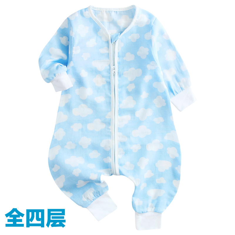 0 4 Year Old Male And Female Baby Cotton Gauze Sleeping Bag Children S Legs Air Conditioning Anti Kick Was Four Spring Autumn Models