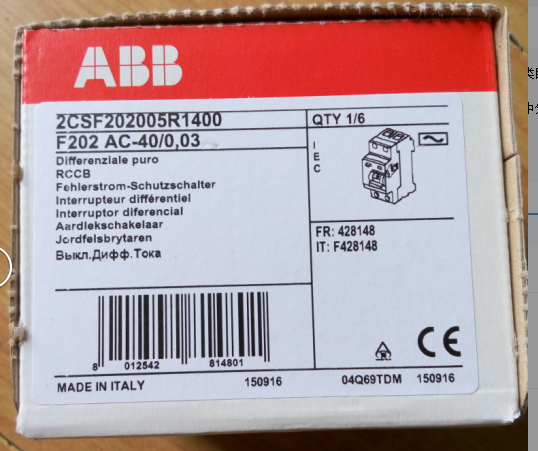 New original ABB electrocution protector F202 AC-63 0.1 63A