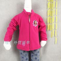 Girls autumn and winter polar fleece jacket new double-sided fleece childrens baby winter style thickened liner top trendy