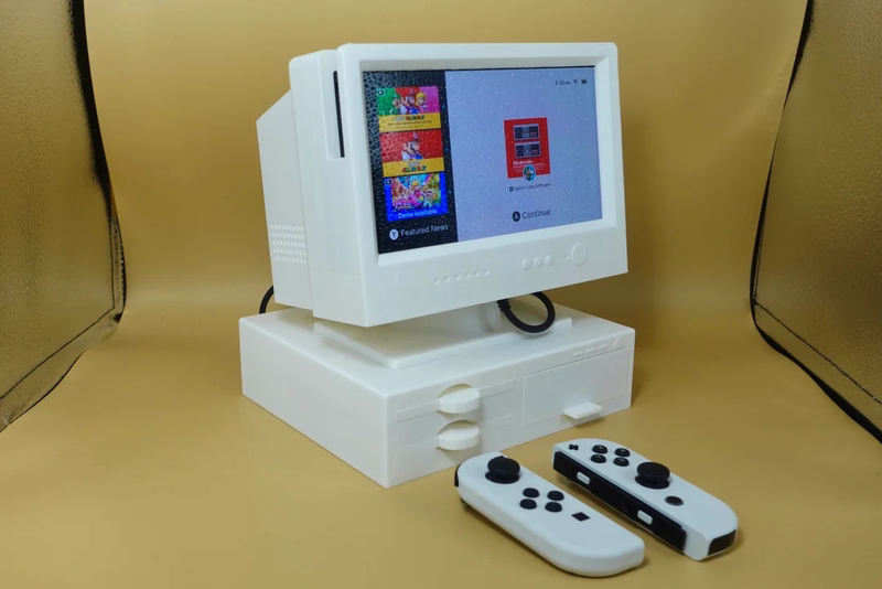 Nintendo Switch Creative Base Decoration Stand Retro Computer Monitor Model Ornament Nintendo Switch Creative Base Decoration Stand Retro Computer Monitor Model Ornament