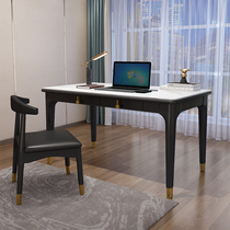 Computer desk Solid wood simple household rock board office desk Bedroom study desk Student writing desk Adult desk 1 4m