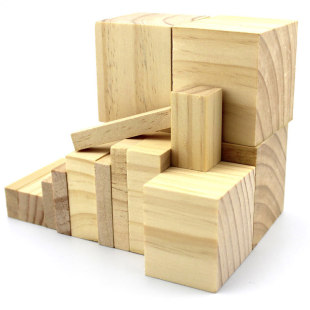 Pine wood square wooden blocks rectangular small wood block DIY logs solid wood square ingredients handmade materials carving high model