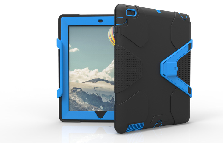 Tablet iPad2 / 3/4 đầy đủ bảo vệ đóng gói vỏ thả tay áo trẻ em kháng silicone đơn giản ba chống đỡ dày - Phụ kiện máy tính bảng bao da ipad 2