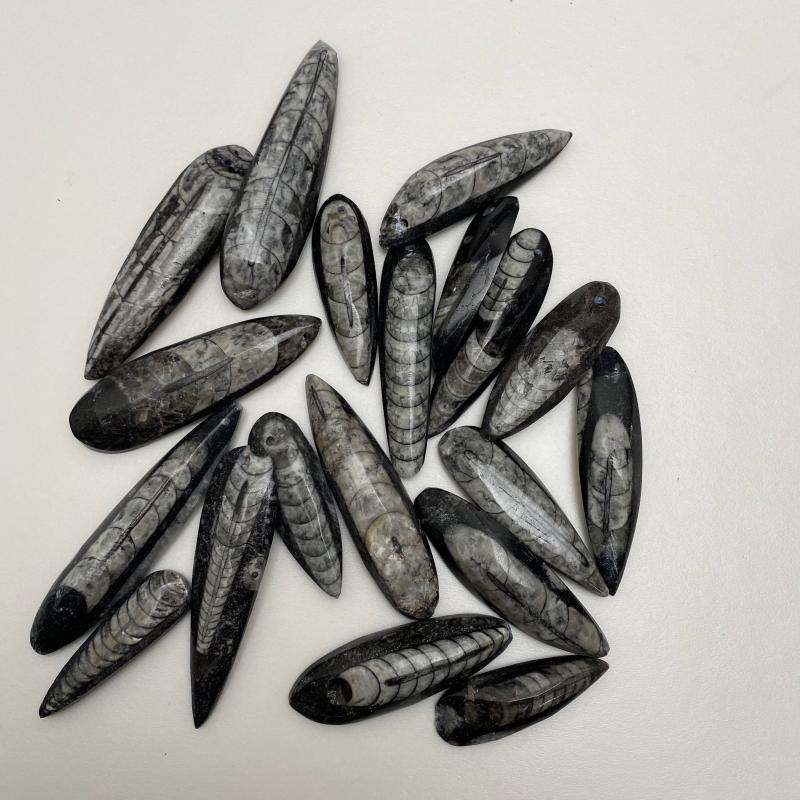 Natural Fossil Right Angle Stone Earthquake Denier Stone Children Gift Collection Kop Teaching Pendant