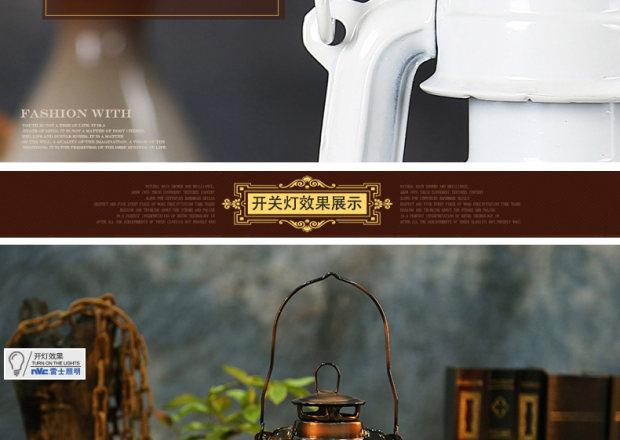 Retro trang trí đèn ngựa dầu hỏa đèn chiếu sáng ngoài trời cắm trại LED đèn lều điện tử đa chức năng ánh sáng cắm trại đèn pin soi đá quý