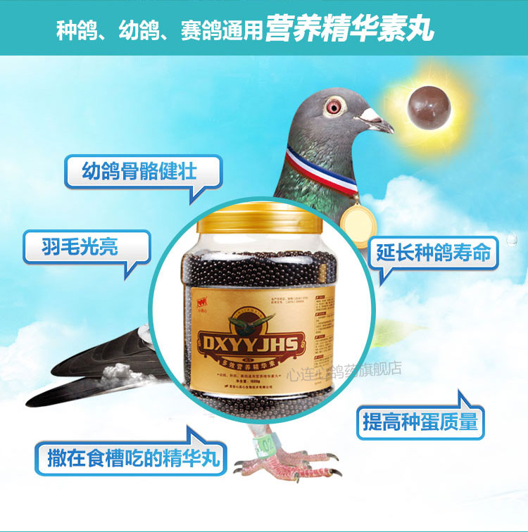 Tim Lianxin Pigeon Y học Pigeon Y học Daquan Cung cấp dinh dưỡng Điều hòa Trace Element Đa tác dụng Chất dinh dưỡng Tinh chất Thuốc - Chim & Chăm sóc chim Supplies thức ăn của chim