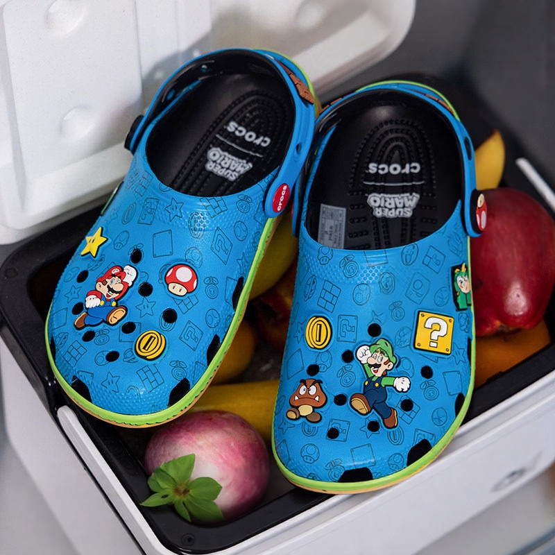 Crocs Super Mario Brothers Series Sandals Classic Trendy Fashion 212139
