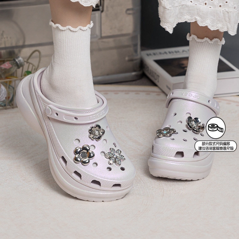 Crocs Retro Little Whale Hole Shoes Women's Summer Thick-Soled Breathable Sandals 206302/213220