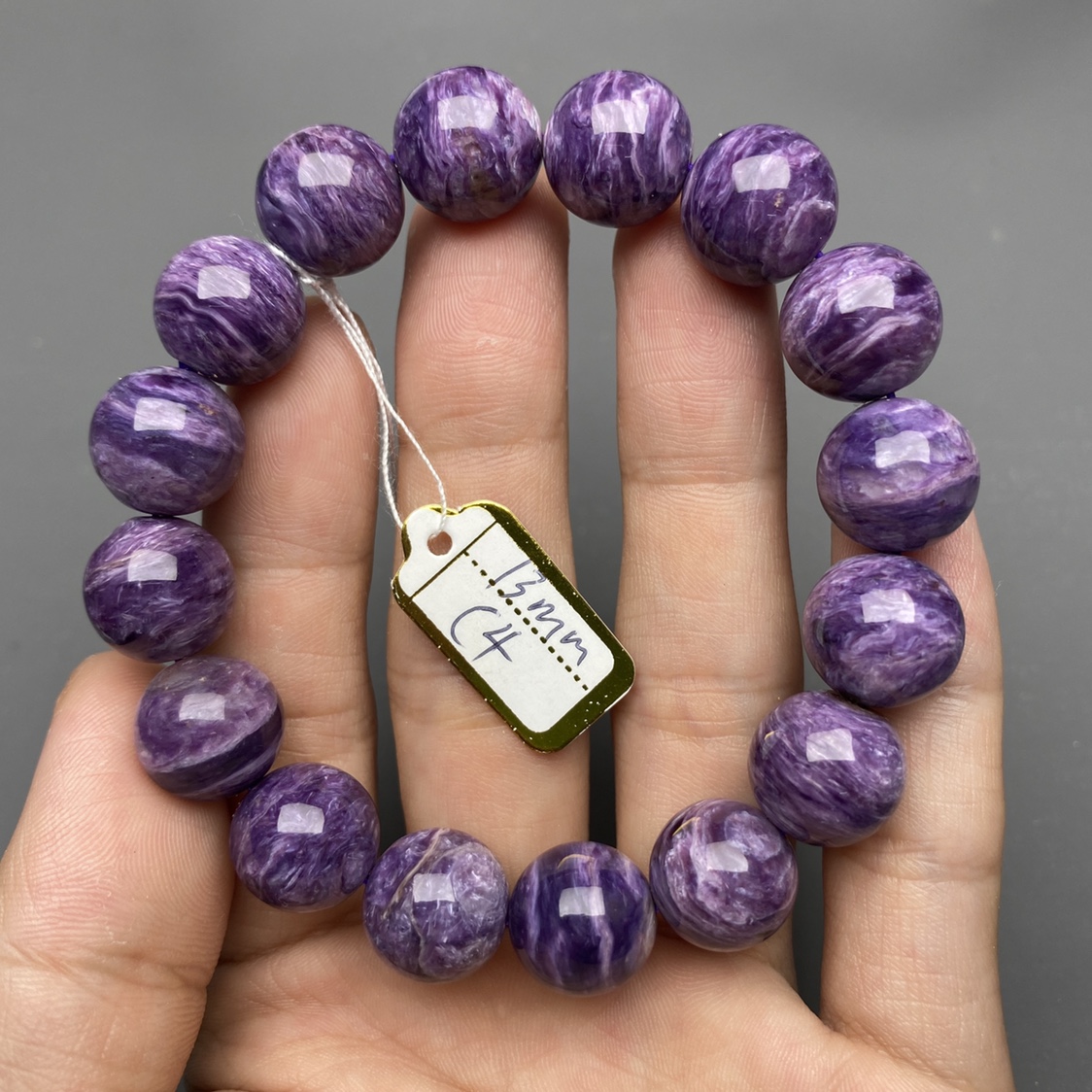 天然の紫龍水晶ブレスレット、男女兼用、1点1枚、古い鉱山の翡翠、ロイヤルパープル、稲妻ドラゴン柄、カップル用パープルブレスレット