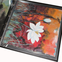 Four-foot Doufang Chinese painting collection 70*70 square meticulum landscape collection of flowers and birds three-foot loose-leaf folder