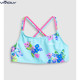 In stock N*XT Children's bikini split swimsuit summer girls aqua green floral hot spring swimsuit 2 pieces 4-8