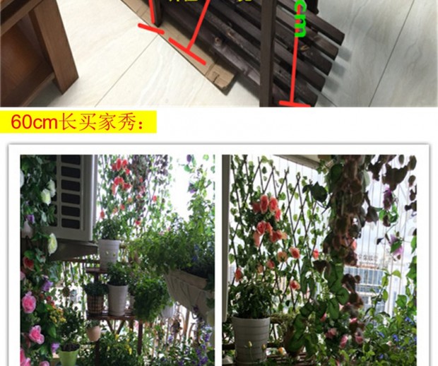 Đặc biệt cung cấp ngoài trời bước hoa đứng chống ăn mòn hoa đứng bằng gỗ trong nhà nhiều lớp hoa chậu chậu hoa khung gỗ rắn vườn - Kệ giá sách đẹp