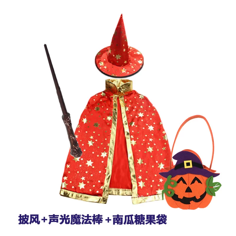 Halloween trẻ em trang phục bé gái mặc cosplay quần áo mẫu giáo trình diễn trang phục bé trai áo choàng áo choàng