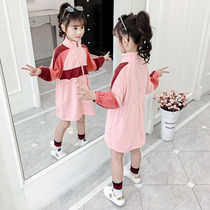 Childrens clothing girls Spring and Autumn long windbreaker autumn clothing 2021 New Korean children children Net Red foreign gas jacket