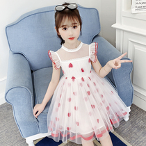 Childrens dress girl dress 2021 new summer dress childrens dress girl foreign style princess dress puffy mesh skirt