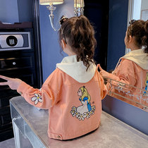 Girl Spring Clothing Jacket 2022 New Ocean Qi Children 12 Great Children Clothes 10 Year Old Even Hat Jacket Spring Autumn Short Cloak