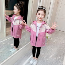 Girls Autumn Jacket 2021 New Chinese Chinese Style Windbreaker Tide Ocean Long Spring and Autumn Fashion Top