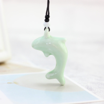 Light and elegant ceramic retro whistle necklace female student couple bone whistle sweater chain long pendant Joker jewelry