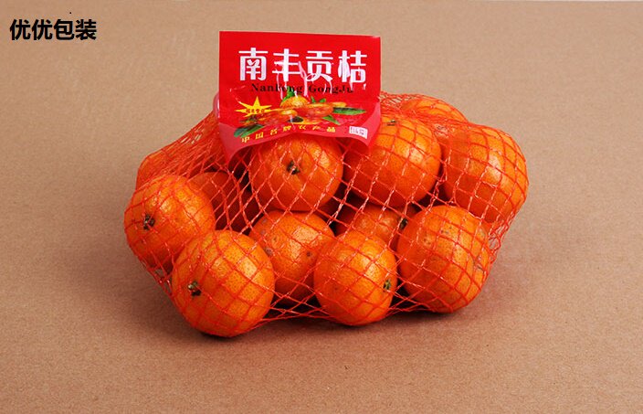 Nanfeng Tribute Tangerine Tangerine mesh bag with a large amount of net pockets can be customized two-dimensional code logo label factory wholesale