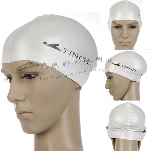 Mũ bơi kiểu Anh Tóc dài không thấm nước Silicone Mũ bơi của Anh Các hạt bên trong không trơn trượt thoáng khí Nhiều màu nam và nữ 	nón bơi arena