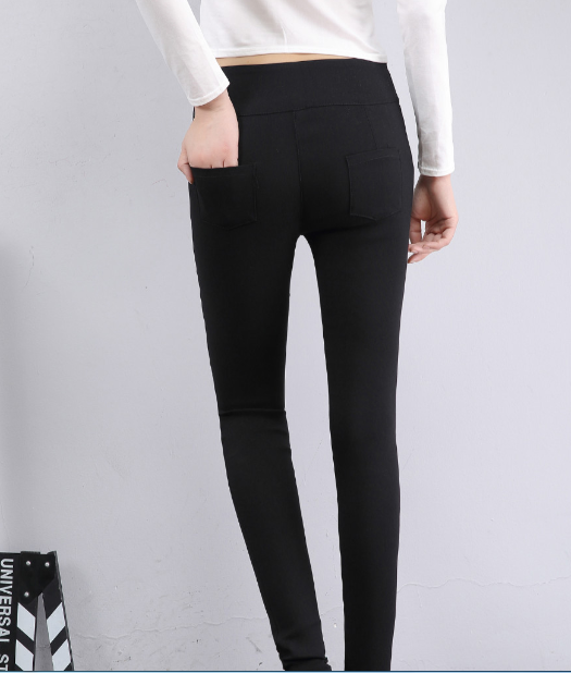 Quần cạp cao mặc quần legging mùa xuân và mùa thu mỏng cộng với quần cộng với phân XL quần béo mm quần thun cao quần áo thời trang nữ