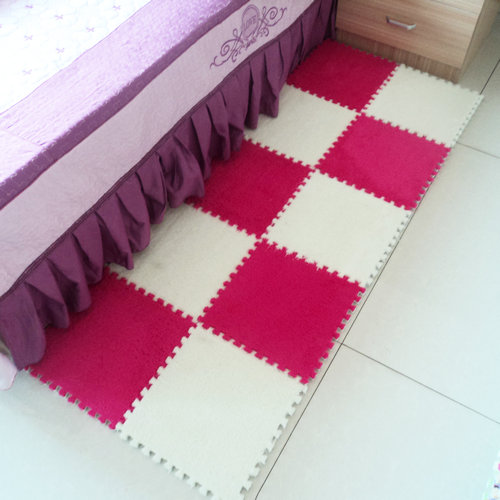Giải phóng mặt bằng B sản phẩm khảm sàn mat da lộn ghép hình phòng khách phòng ngủ bò mat dày đáy dài nhung mười miếng thảm gai nhựa