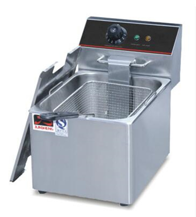 Junsheng single and double cylinder 4L6L8L11L fryer Commercial electric large capacity fritter potato tower Fries oil fryer skewers