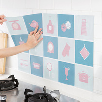  Kitchen household anti-fume wallpaper high temperature resistant thickened wall sticker wallpaper stove tile cabinet waterproof self-adhesive paper