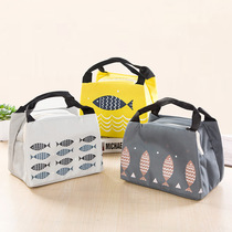  Lunch box bag Lunch bag portable lunch bag thick aluminum foil insulation bag Waterproof canvas lunch bag for students with rice