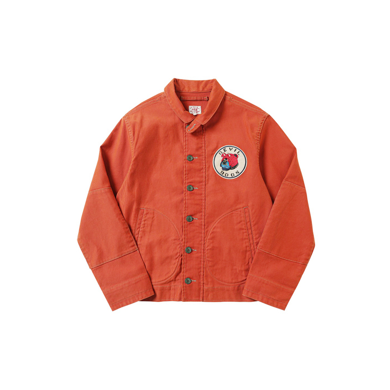 Ace Floating Life Produces Heavy-Duty Washed and Distressed N1 Deck Jacket Jungle Fabric Hellhound Jacket with a Vintage Khaki Collar