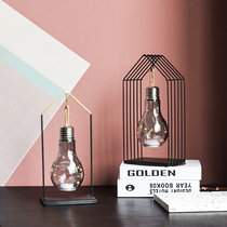 Iron bulb nightlight ornaments creative ins Nordic home bedroom bedside lamp home decoration
