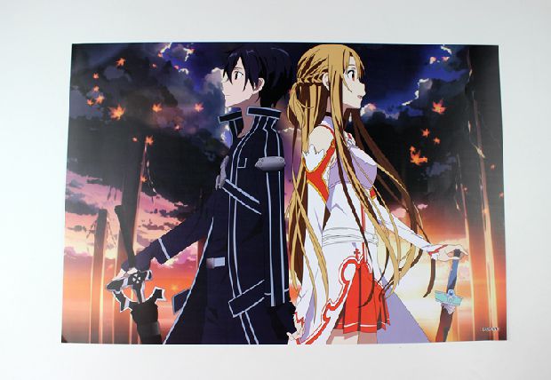 Sword Art Online Kirito Swordsman Poster lớn Nhật Bản Anime Anime Hình nền ngoại vi Sticker hinh dan cute
