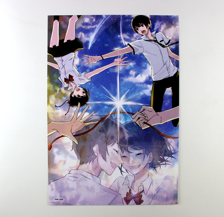 Tên của bạn Lihua 泷 Ba lá 8 embossed poster phim hoạt hình Nhật Bản anime tường stickers mural dán những hình dán cute
