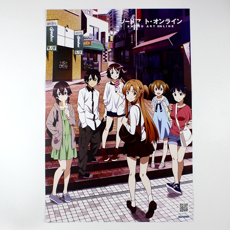 Sword Art Online Yasna Kirito Poster Phim hoạt hình Nhật Bản Anime Ngoại vi Tường Sticker 8 miếng hình dan