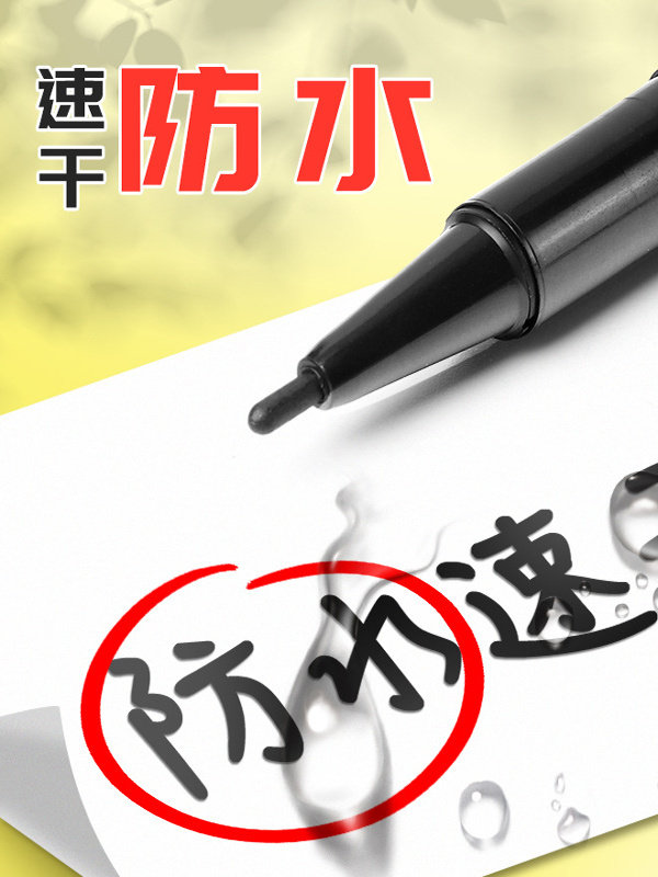 Small Double-Headed Marker Pen, Double-Ended Pen, Oil-Based Marker Pen, Fine Tip, Waterproof, Express Code Marking, Art-Specific Outlining Pen