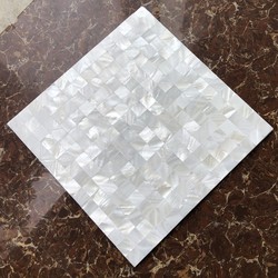 Super white shell mosaic tile bathroom kitchen wall tile bar living room background wall porch self-adhesive wall sticker