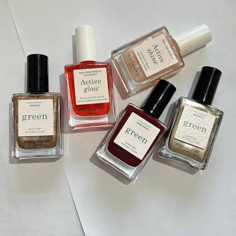 Manucurist Nail Polish Green Series Shine Quick-Drying Base Coat Dark Pansy