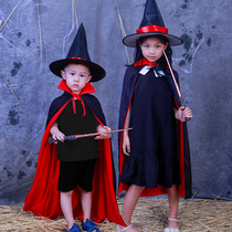 Halloween Childrens clothing grownups Black Red Devils The Beatles Devil Cos Balls Parent-child Clothing Horns