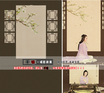 Plate womens square costume photo theme background photo studio photo background cloth Chinese style Fall Flower empty