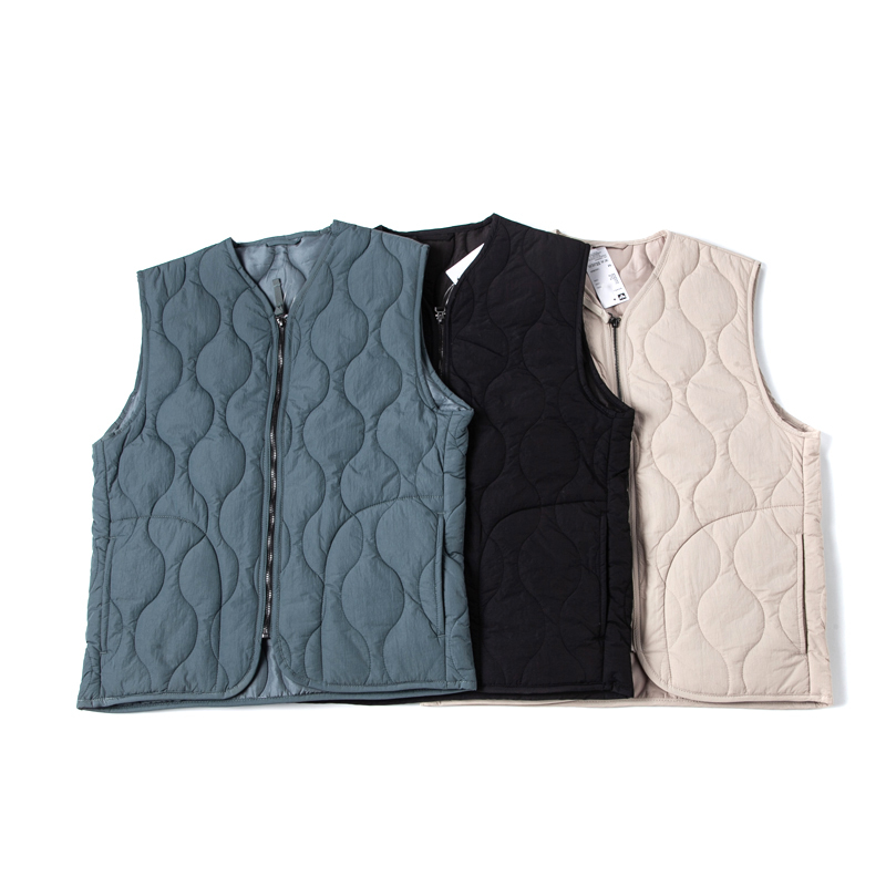 Japanese Retro Gourd-Shaped Quilted Padded Windproof and Waterproof Thin Cotton Vest for Men and Women, Diamond Pattern Vest Jacket Trendy Japanese Retro Gourd-Shaped Quilted Padded Windproof and Waterproof Thin Cotton Vest for Men and Women, Diamond Pattern Vest Jacket Trendy