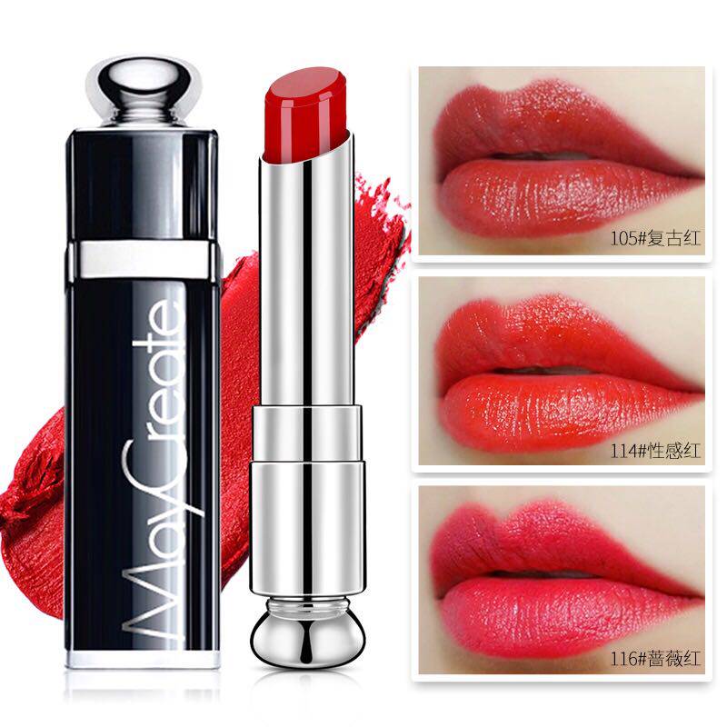 maycreate bodybuilding innovation brand dazzling charm lipstick lip gloss rose pumpkin color lipstick