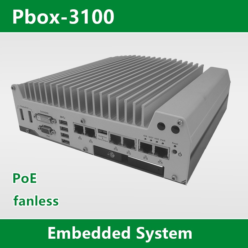 Embedded industrial computer#Pbox-3100 without fan Q170 3106E machine vision GPU 4-way CAN