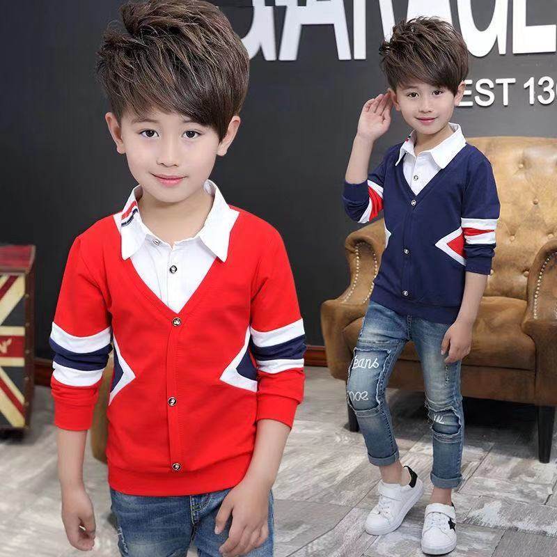 Boy shirt fake Two children Chunqiu 4 CUHK Tong 5 Spring fitting 6 beating bottom shirt 7 Pure cotton 8 Long sleeves 9 handsome gas 10 years old