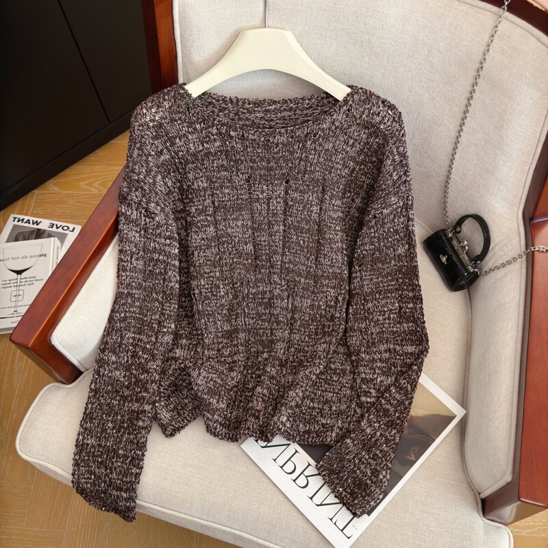 Sweet and Cool Hollow-Out Sequin Long-Sleeve Knit Sweater for Women, 2026 Autumn and Winter New Style, Soft and Comfortable Outerwear Sweater Sweet and Cool Hollow-Out Sequin Long-Sleeve Knit Sweater for Women, 2026 Autumn and Winter New Style, Soft and Comfortable Outerwear Sweater