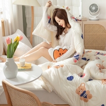 A new summer of mother and baby knitting cotton is cured by small fresh system can sleep baby naked clouds