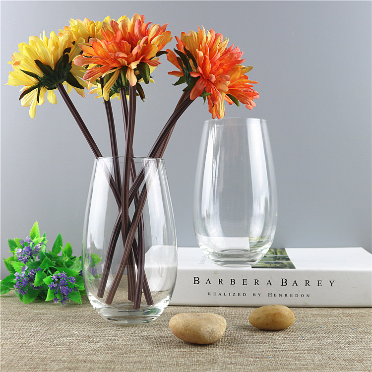 European-style mini trumpet fresh glass vase transparent creative hydroponic green dill desktop flower arrangement decoration living room decoration