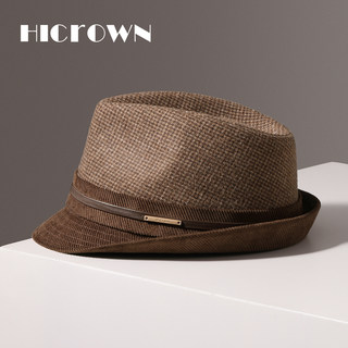 New Autumn and Winter Men's Woolen Retro Plaid Patchwork Hat, Casual British Style Large Head Circumference Hat for Middle-Aged and Elderly Dads