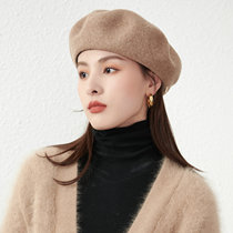 Japans new retro large diameter beret womens autumn and winter wild hat painter hat Korean version bud hat soft hat